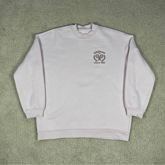 Lululemon Tennis Club Heavyweight Fleece Sweatshirt in Strawberry Milkshake - Picture 2 of 4